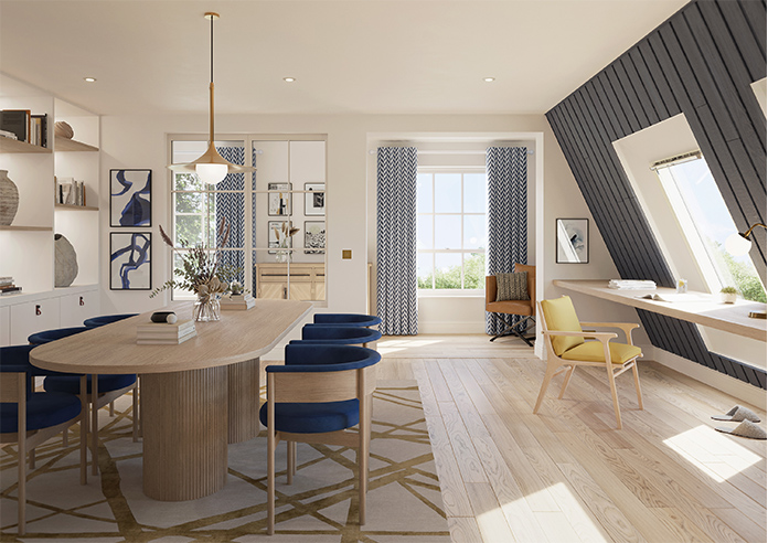 Chevron Stripe, Navy - Made to Measure Curtains - Image 14